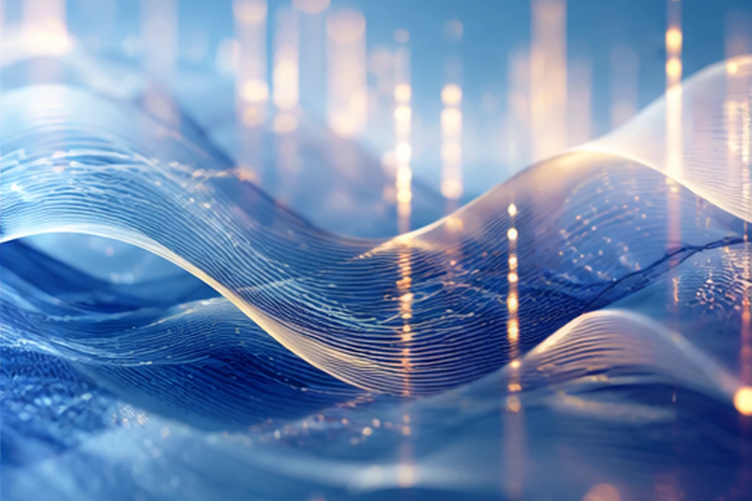 Abstract artwork representing evolving music for a game scene