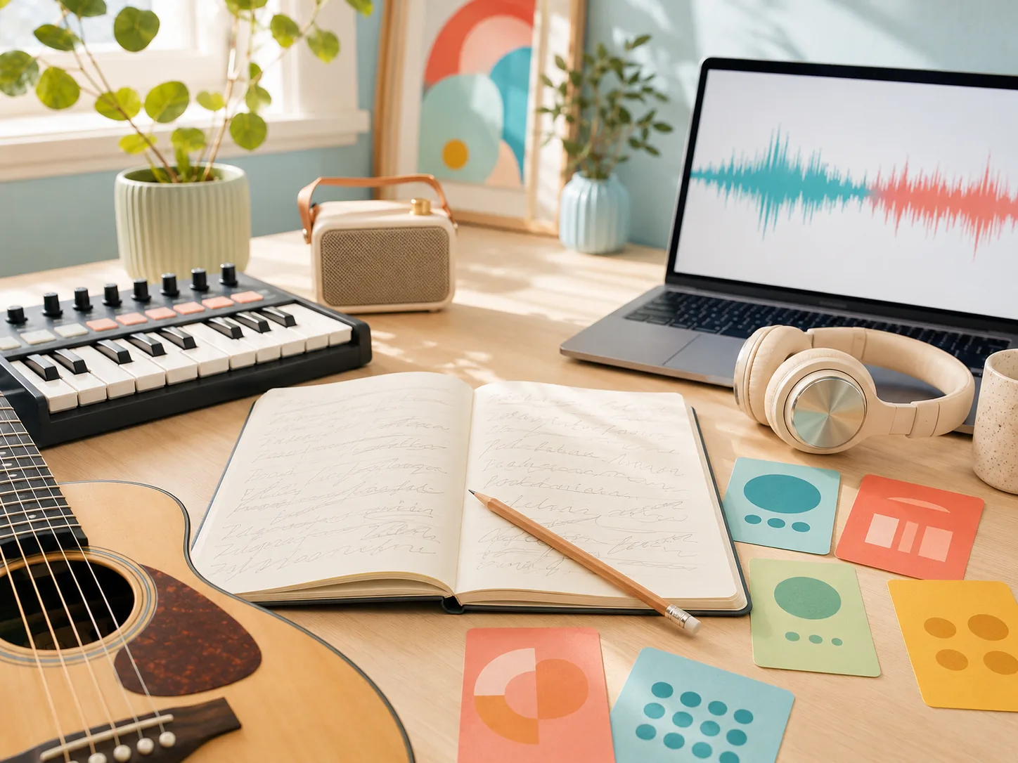 Songwriter exploring new melodies for existing lyrics